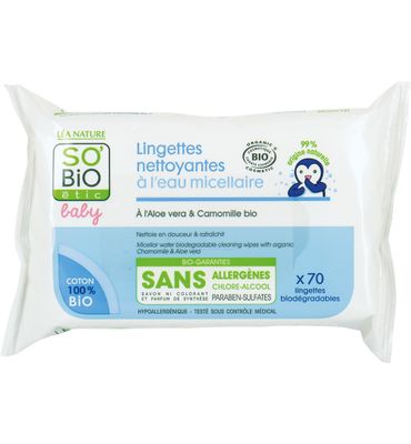So Bio Etic Baby wipes micellair (70st) 70st