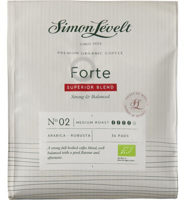 Simon Levelt Cafe pads forte superior blend bio (36st) 36st