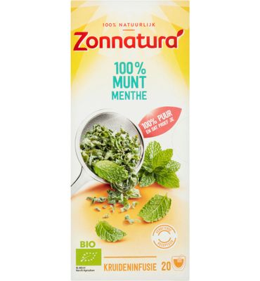 Zonnatura Munt thee 100% bio (20st) 20st