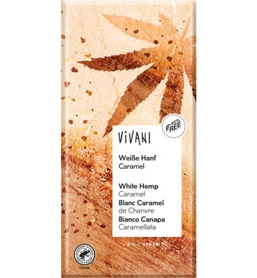 Vivani Chocolade wit hennep karamel bio (80g) 80g