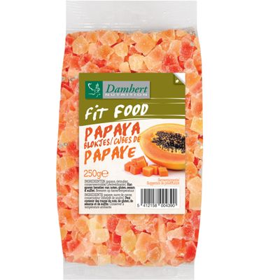 Damhert Fit food papayablokjes (250g) 250g