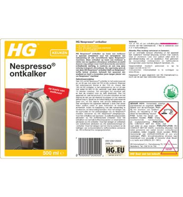 HG Nespresso ontkalker (500ml) 500ml