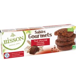 Bisson Bisson Chocolade koekjes sables gourmet bio (150g)
