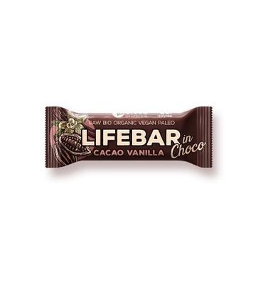 Lifefood Lifebar inchoco raw chocolade vanille bio (40g) 40g