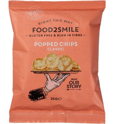Food2Smile Popped chips classic glutenvrij lactosevrij (25g) 25g