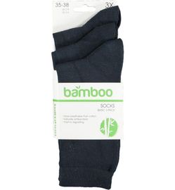 Bamboo Organic Bamboo Organic Bamboe sokken 3-pack blauw 39-42 (3paar)
