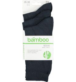 Bamboo Bamboo Bamboe sokken 3-pack blauw 43-46 (3paar)