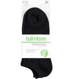 Bamboo Organic Bamboo Organic Bamboe sneakersokken zwart 35-38 (3paar)
