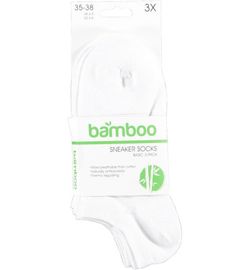 Bamboo Organic Bamboo Organic Bamboe sneakersokken wit 39-42 (3paar)