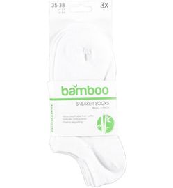 Bamboo Organic Bamboo Organic Bamboe sneakersokken wit 43-46 (3paar)