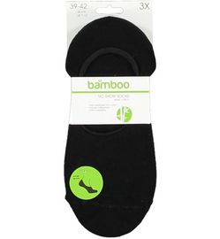 Bamboo Bamboo Bamboe no show sokken zwart 39-42 (3paar)