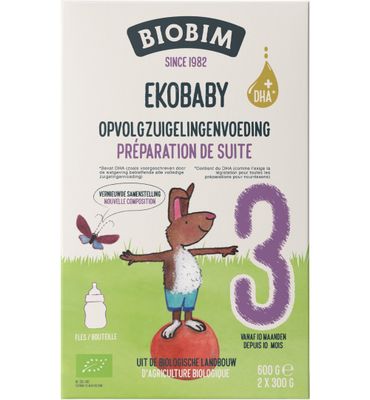 Biobim Ekobaby 3 opvolgzuigelingenvoeding 10+ maanden bio (600g) 600g