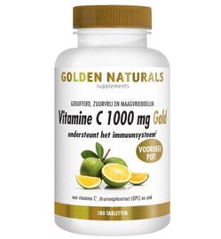 Golden Naturals Golden Naturals Vitamine C1000 mg gold vegan (180tb)