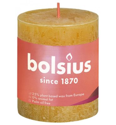 Bolsius Rustiekkaars shine 80/68 honeycomb yellow (1st) 1st