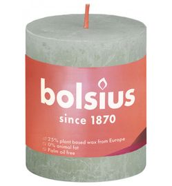 Bolsius Bolsius Rustiek stompkaars shine 80/68 foggy green (1st)
