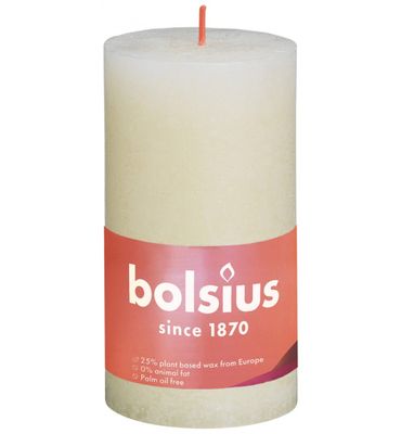 Bolsius Rustiekkaars shine 130/68 130/68 soft pearl (1st) 1st
