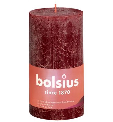 Bolsius Rustiekkaars shine 130/68 velvet red (1st) 1st