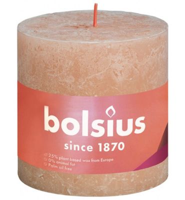 Bolsius Rustiekkaars shine 100/100 misty pink (1st) 1st