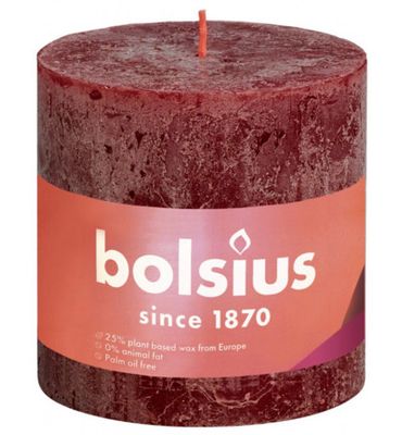 Bolsius Rustiekkaars shine 100/100 velvet red (1st) 1st