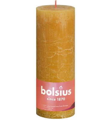 Bolsius Rustiekkaars shine 190/68 honeycomb yellow (1st) 1st