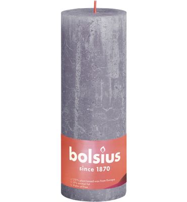 Bolsius Rustiekkaars shine 190/68 frosted lavender (1st) 1st