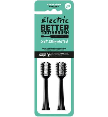 Better Toothbrush Opzetborstel premium zwart (2st) 2st