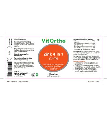 VitOrtho Zink 4-in-1 (60vc) 60vc