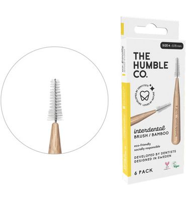 The Humble Co. Interdental borstel 0.70 mm geel (6st) 6st