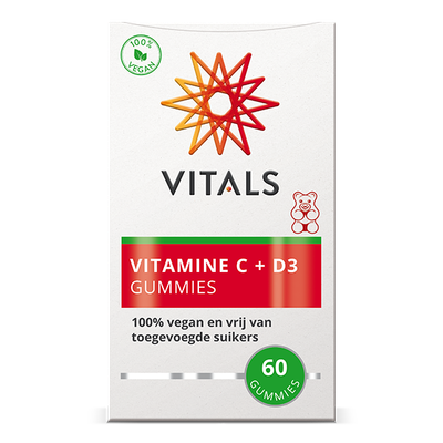 Vitals Vitamine C + D3 gummies (60st) 60st