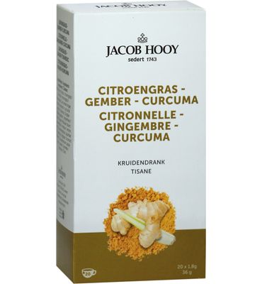Jacob Hooy Citroengras gember curcuma thee (20st) 20st