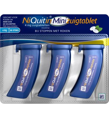 Niquitin Zuigtablet mini mint 4mg (60zt) 60zt