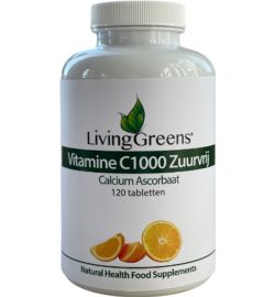 Livinggreens LivingGreens Vitamine C 1000 calcium ascorbaat (120tb)