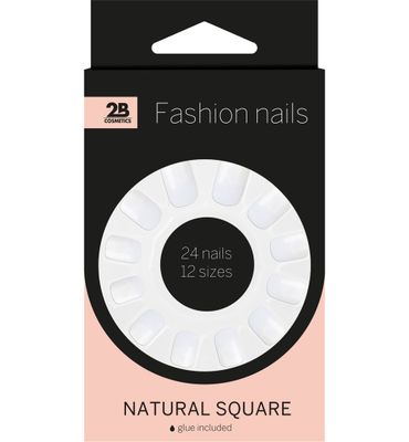 2b Nails natural square (24st) 24st