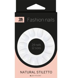 2b 2b Nails natural stiletto (24st)