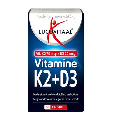 Lucovitaal Vitamine K2 + D3 (60ca) 60ca