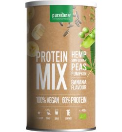 Purasana Purasana Protein mix pea sunflower hemp banana vegan bio (400g)
