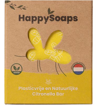 Happysoaps Anti insect bar citroen & krachtige munt (40g) 40g