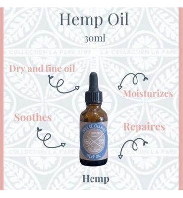 La Fare 1789 Natural organic hemp oil (30ml) 30ml