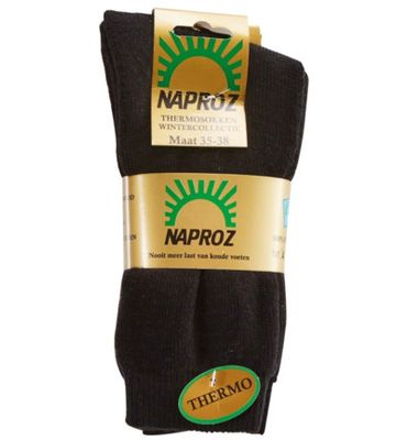 Naproz Thermo sokken zwart maat 47-49 (3paar) 3paar