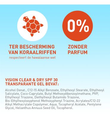 Vision Clear & dry transparante gel SPF30 (185ml) 185ml