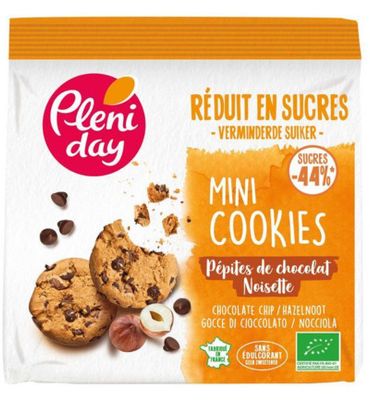 Pleniday Chocolate chip cookie hazelnoot mini-44%suiker bio (150g) 150g