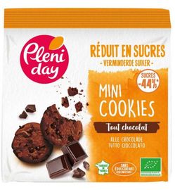 Pleniday Pleniday Chocolate chip cookies mini -44% suiker bio (150g)
