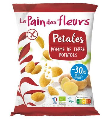 Le Pain des Fleurs Chips naturel -30% zout bio glutenvrij vegan (75g) 75g