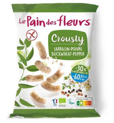 Le Pain des Fleurs Chips gepoft boekweit-60%zout bio glutenvrij vegan (75g) 75g