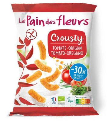 Le Pain des Fleurs Chips gepoft tomaat basilicum glutenvrij bio vegan (75g) 75g