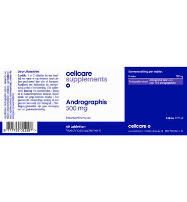 CellCare Andrographis 500mg (60tb) 60tb