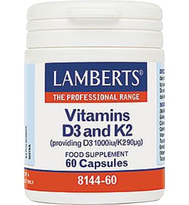 Lamberts Vitamine D3 1000IE en K2 90mcg (60ca) 60ca