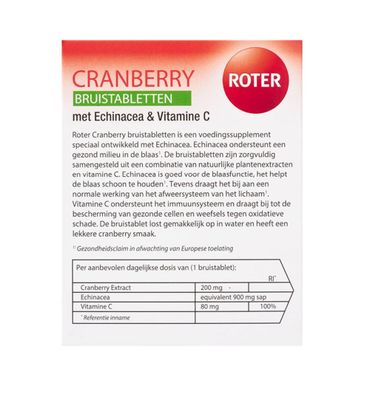 Roter Bruistabletten cranberry duopack (20brt) 20brt