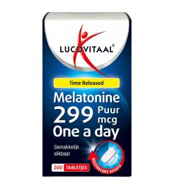 Koopjes Drogisterij Lucovitaal Melatonine 299mcg (200tb) aanbieding
