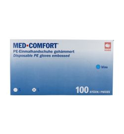 Med Comfort Med Comfort Handschoen PE geruwd blauw (100st)
